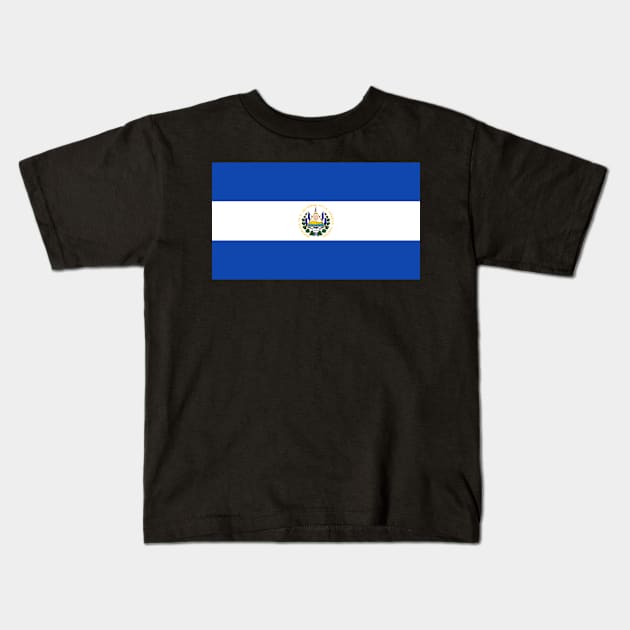 El Salvador Flag Kids T-Shirt by Historia